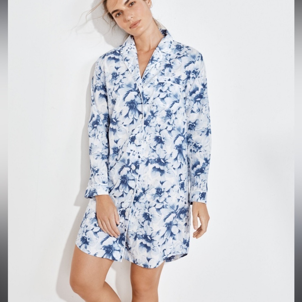 Haven well within Organic True Cotton Blurred Floral Sleep Shirt 20422